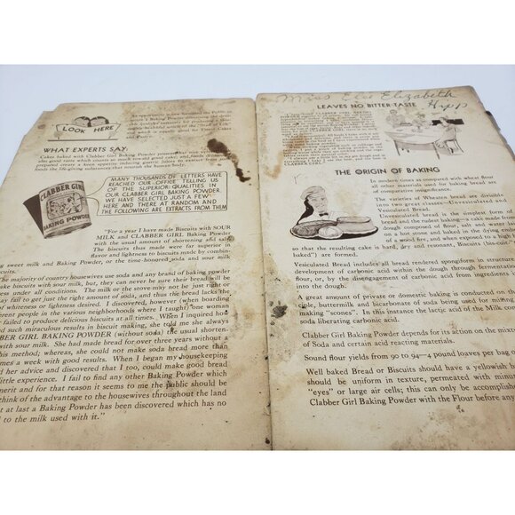 Clabber Girl Baking Powder Company Booklet Recipes 1930s Vintage - Picture 5 of 13